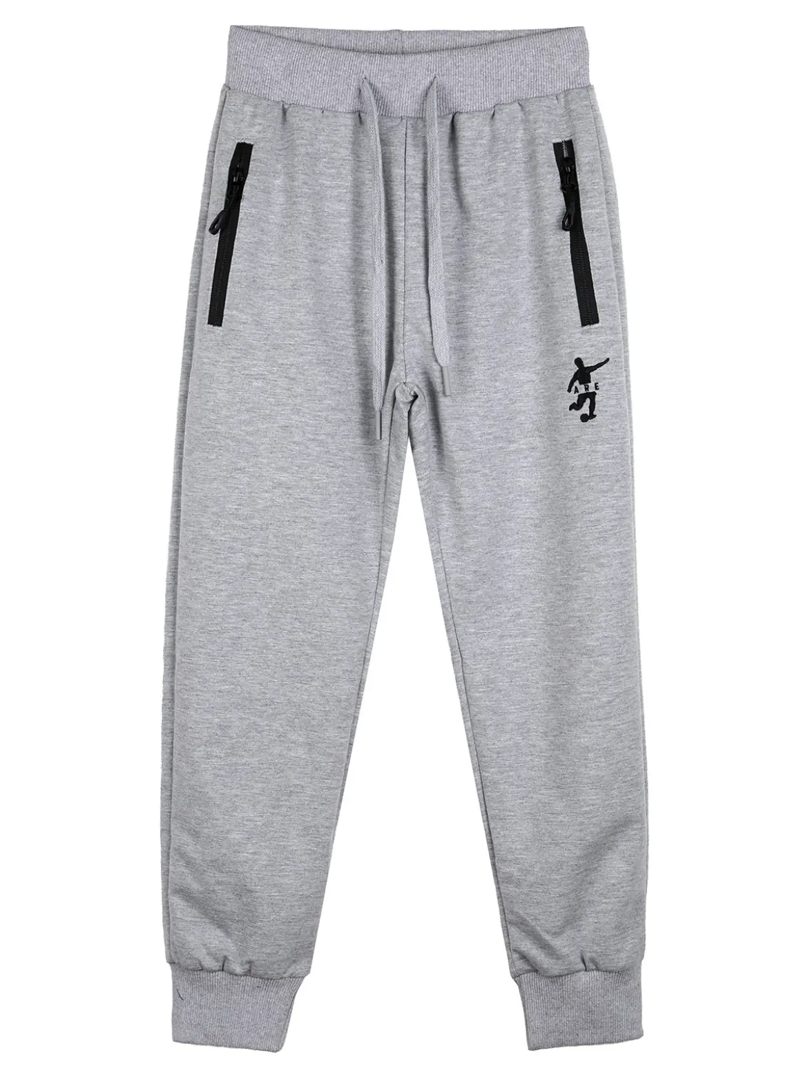 Urchin Pantaloni tuta da bambino con coulisse e polsini - grigio
