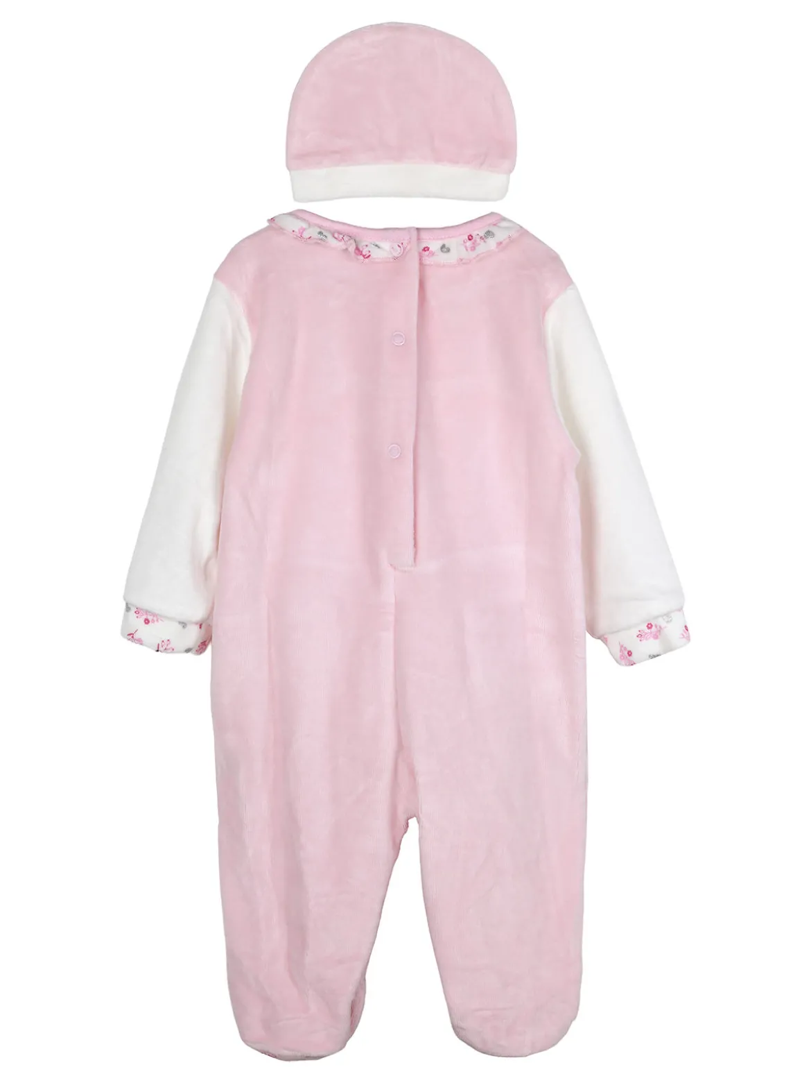 Urchin Tutina da neonata in ciniglia con accessori coordinati - rosa
