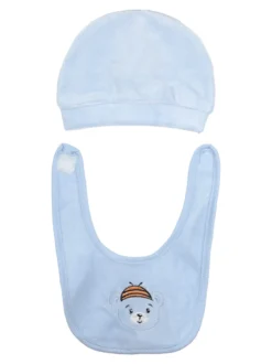 Urchin Tutina in ciniglia da neonato con accessori - azzurro