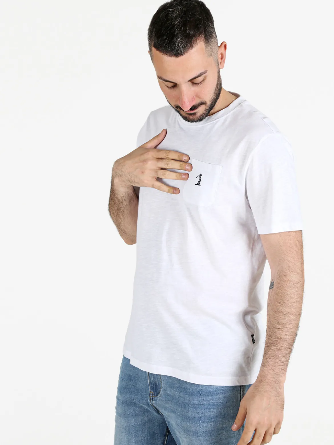 U.S. Golf Club T-shirt uomo in cotone con taschino