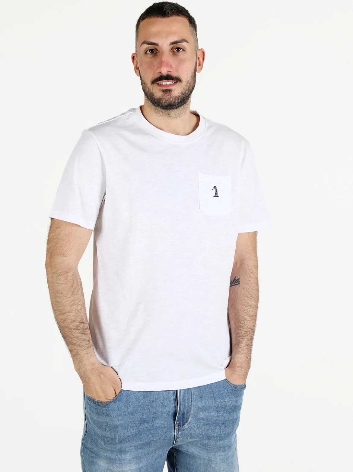 U.S. Golf Club T-shirt uomo in cotone con taschino