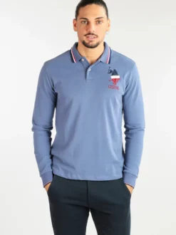 U.S. Polo Assn. Polo da uomo manica lunga in cotone