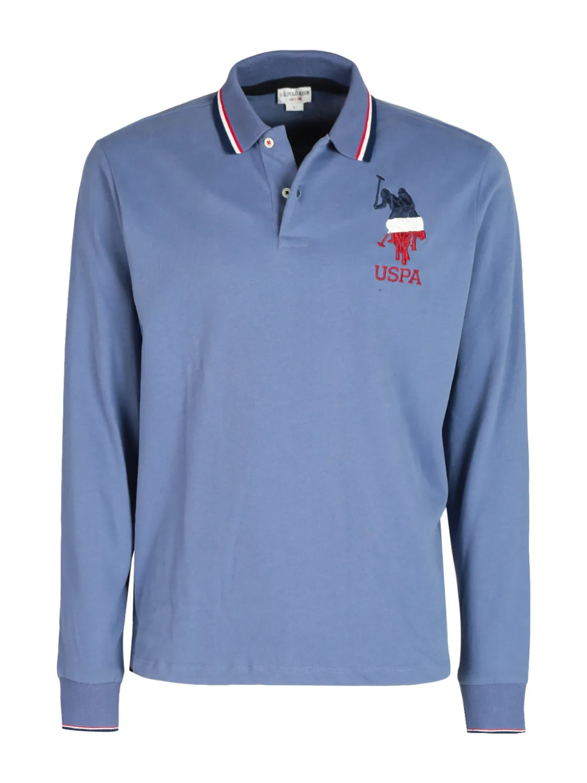 U.S. Polo Assn. Polo da uomo manica lunga in cotone