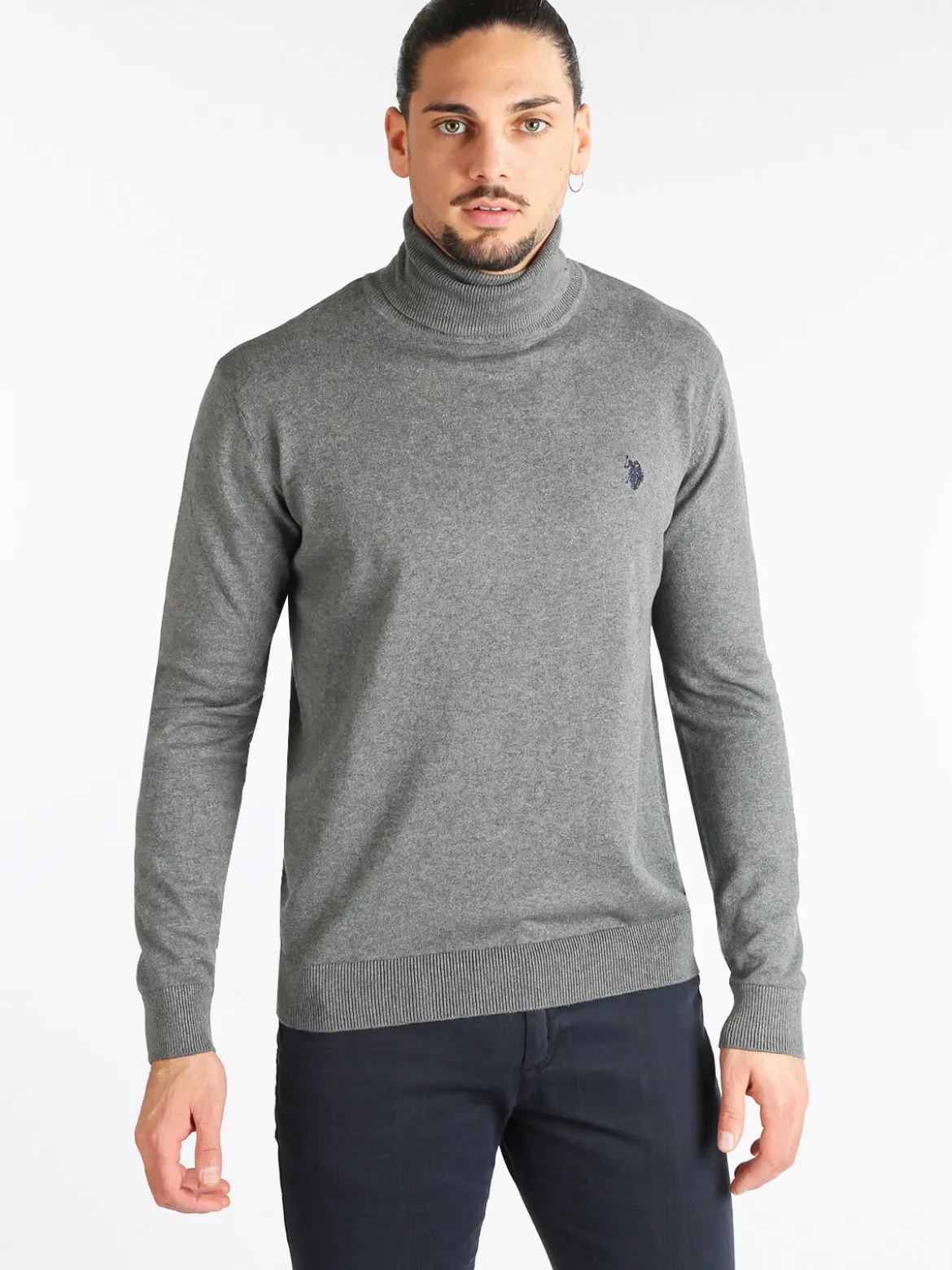 U.S. Polo Assn. Pullover dolcevita da uomo misto cashmere