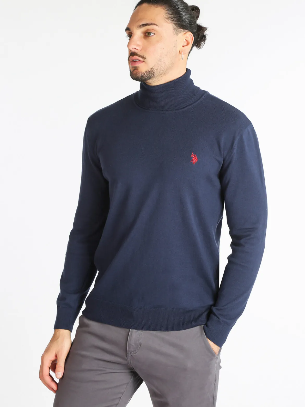 U.S. Polo Assn. Pullover dolcevita da uomo misto cashmere