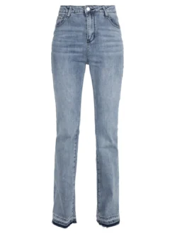 Vale Denim Jeans donna a zampa con finale sfrangiato
