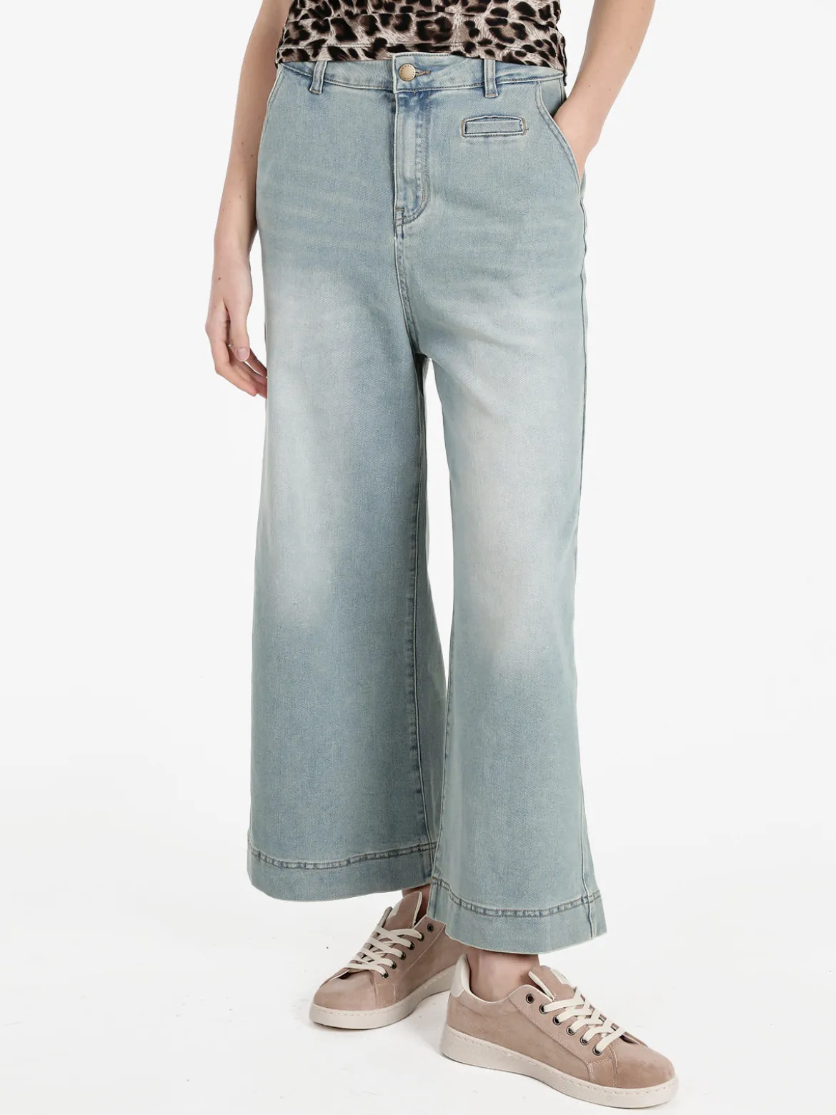 Vale Denim Jeans donna wide leg