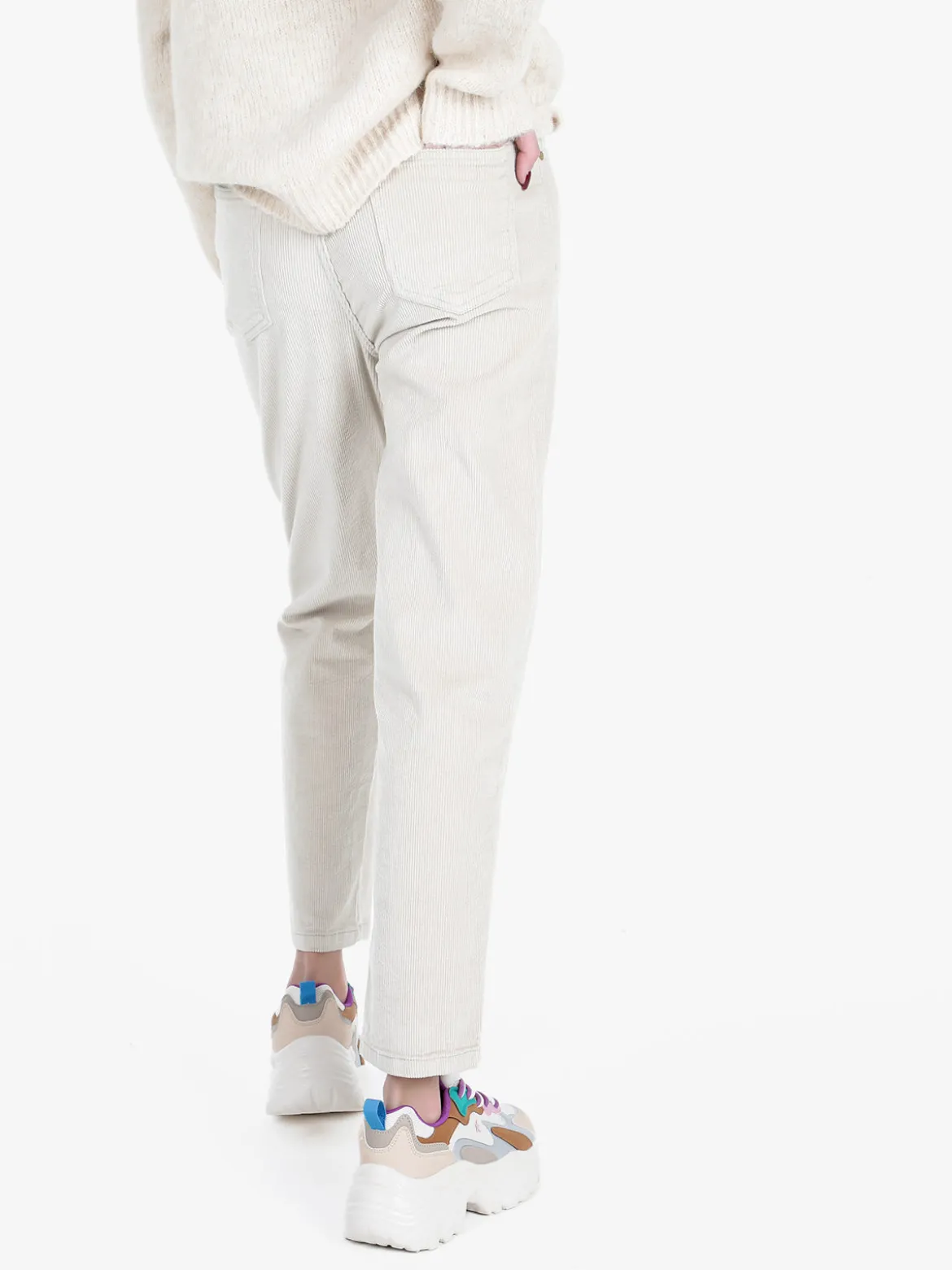 Vale Denim Pantaloni donna in velluto a coste