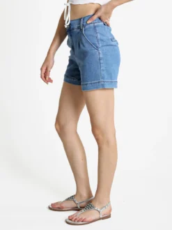 Vale Denim Shorts in jeans da donna a vita alta