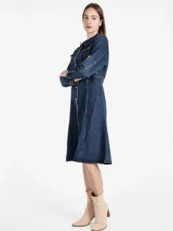 Vale Denim Vestito donna in denim a maniche lunghe