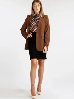Vanita Blazer donna con maniche arricciate