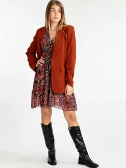Vanita Blazer donna con maniche arricciate