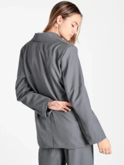Vanita Blazer donna gessato con chiusura a doppio petto