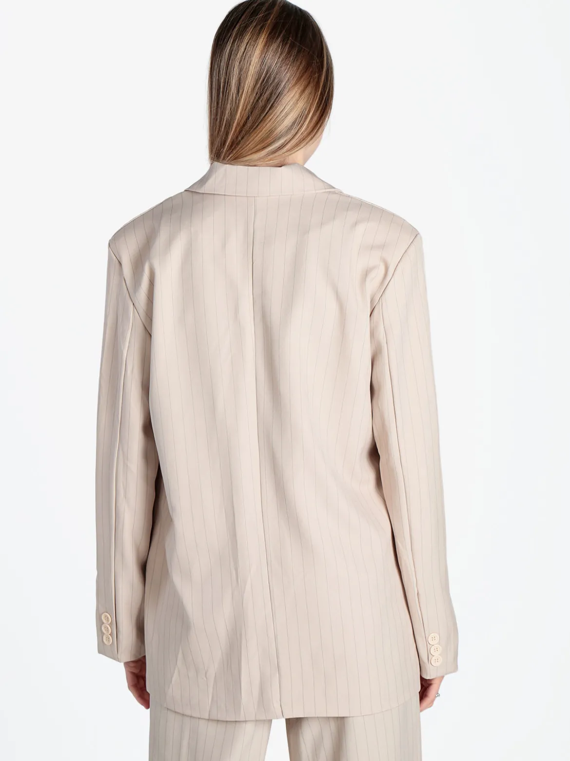 Vanita Blazer donna gessato con chiusura a doppio petto