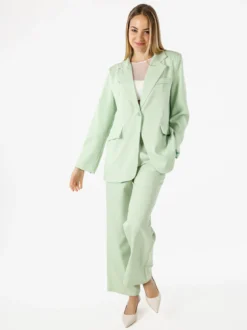 Vanita Blazer donna oversize con bottone - acqua marina