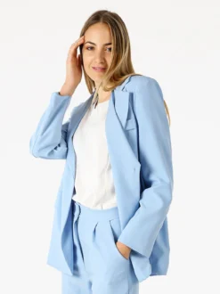 Vanita Blazer donna oversize con bottone - azzurro