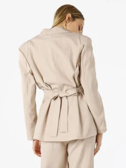 Vanita Blazer elegante da donna a doppiopetto con bottoni - beige