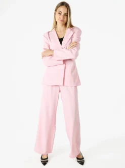 Vanita Blazer elegante da donna a doppiopetto con bottoni - rosa