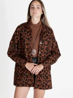 Vanita Giacca camicia lunga da donna maculata