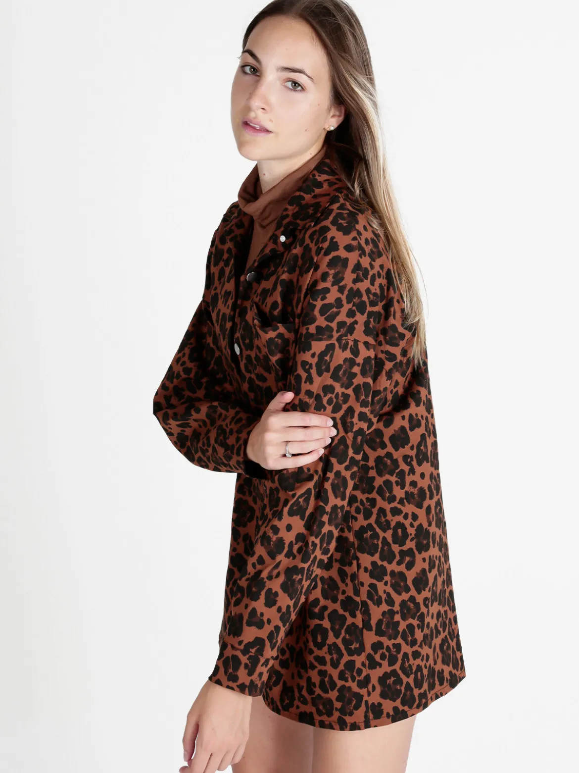 Vanita Giacca camicia lunga da donna maculata