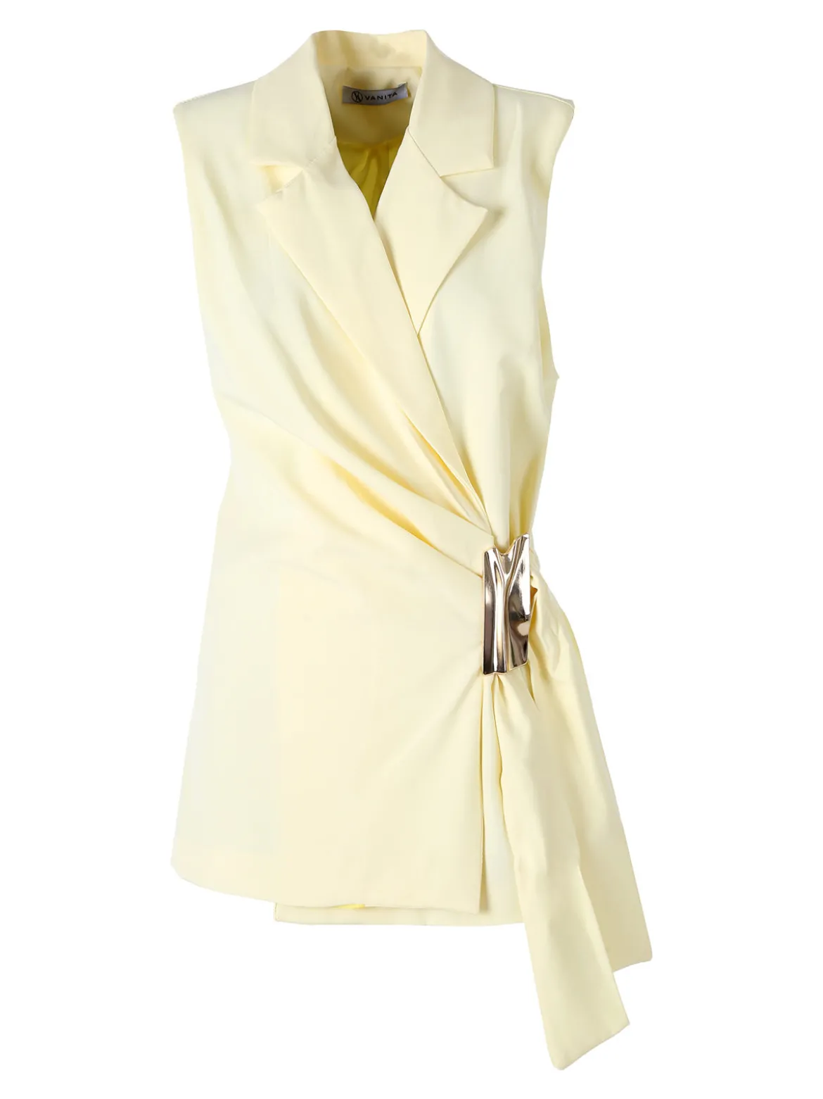 Vanita Gilet donna con dettaglio dorato - giallo