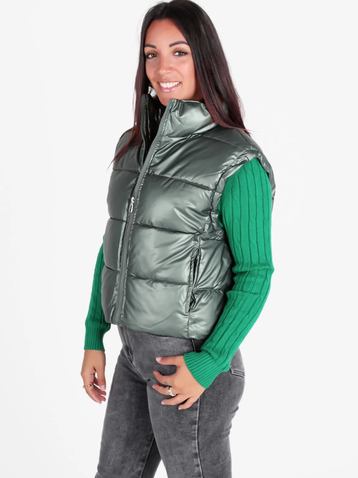 Vanita Gilet donna trapuntato con zip