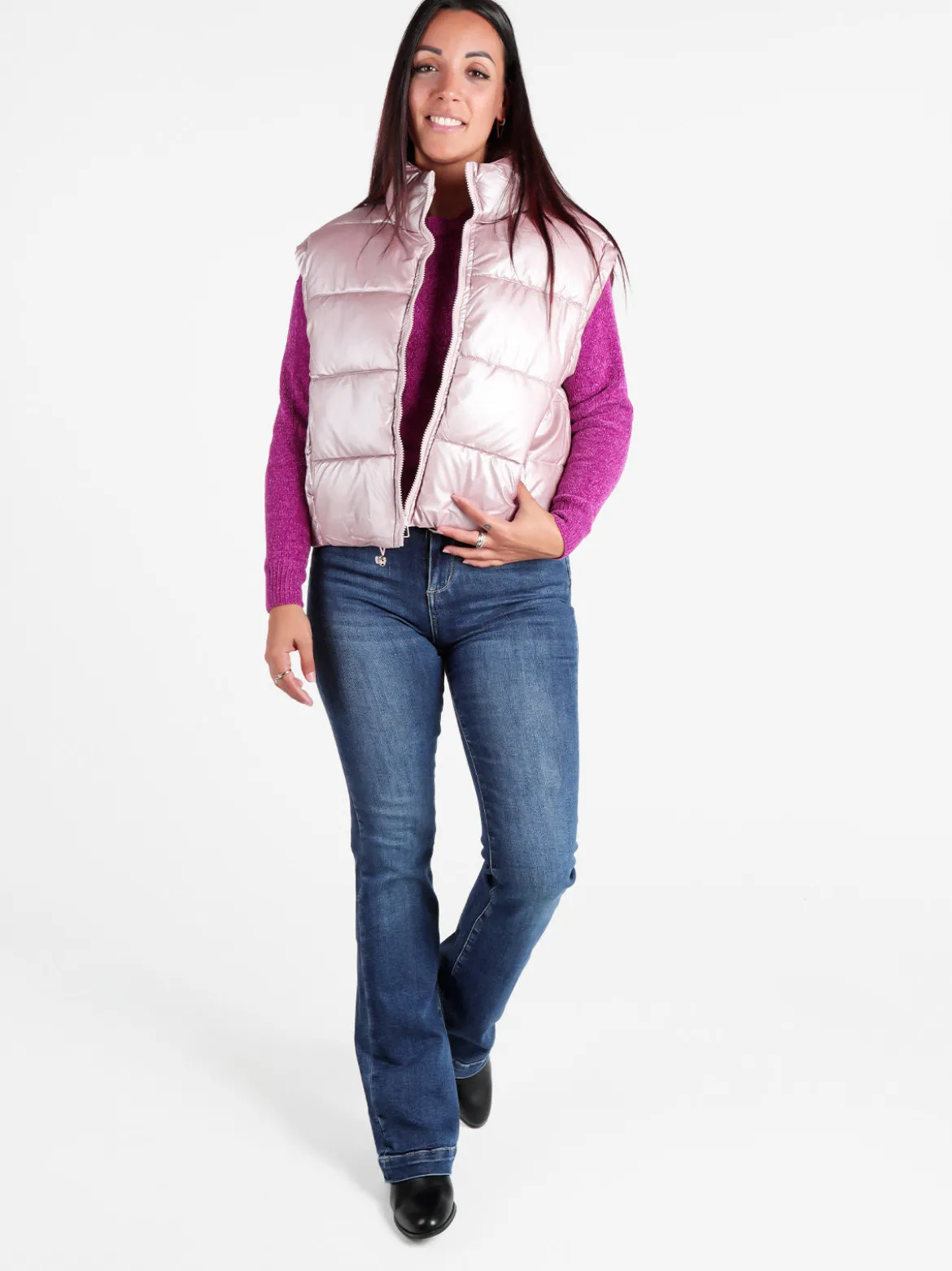 Vanita Gilet donna trapuntato con zip