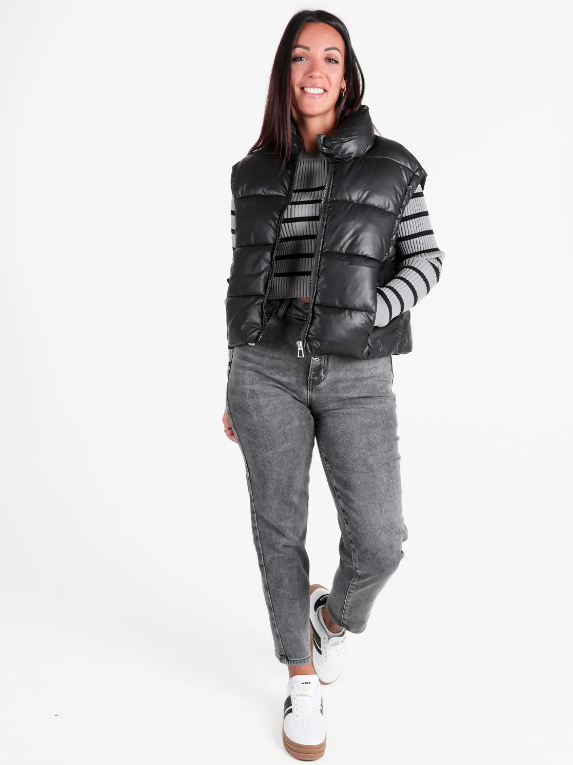 Vanita Gilet donna trapuntato con zip