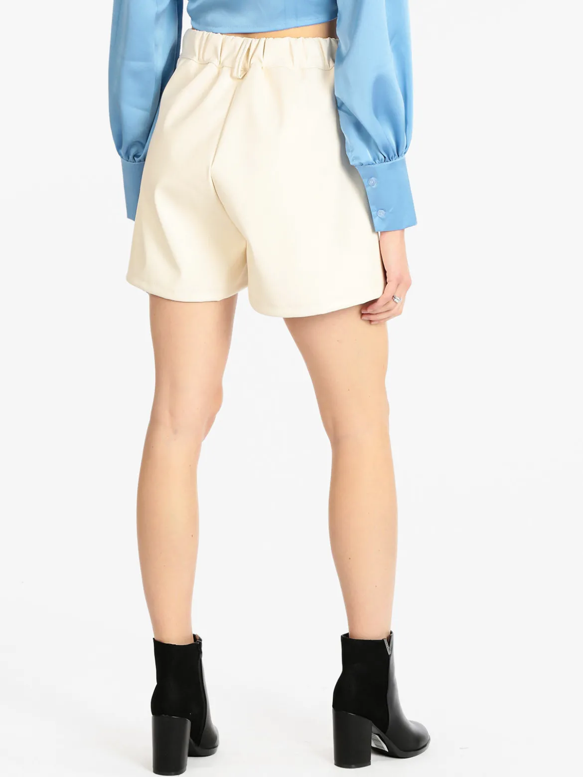 Vanita Shorts da donna in ecopelle