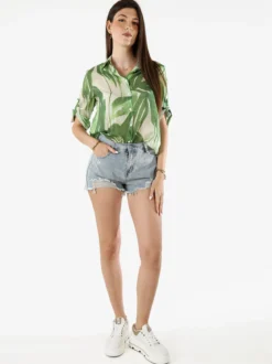 Vanita Shorts in jeans da donna con strappi e micro borchie - jeans