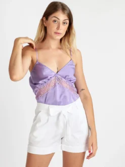 Vanita Top donna effetto raso