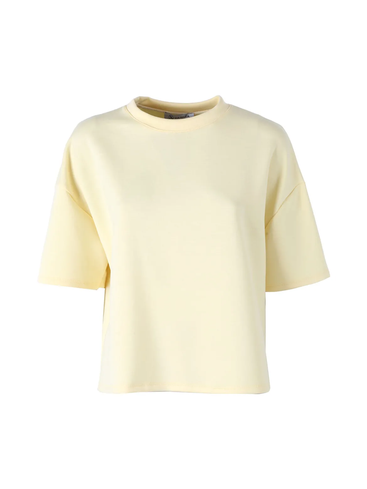 Vanita T-shirt donna oversize in felpa - giallo