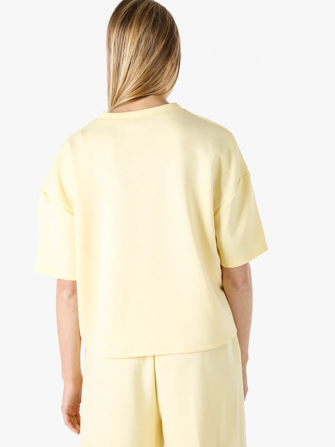 Vanita T-shirt donna oversize in felpa - giallo