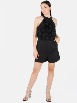 Vanita Tuta jumpsuite elegante da donna con allacciatura al collo
