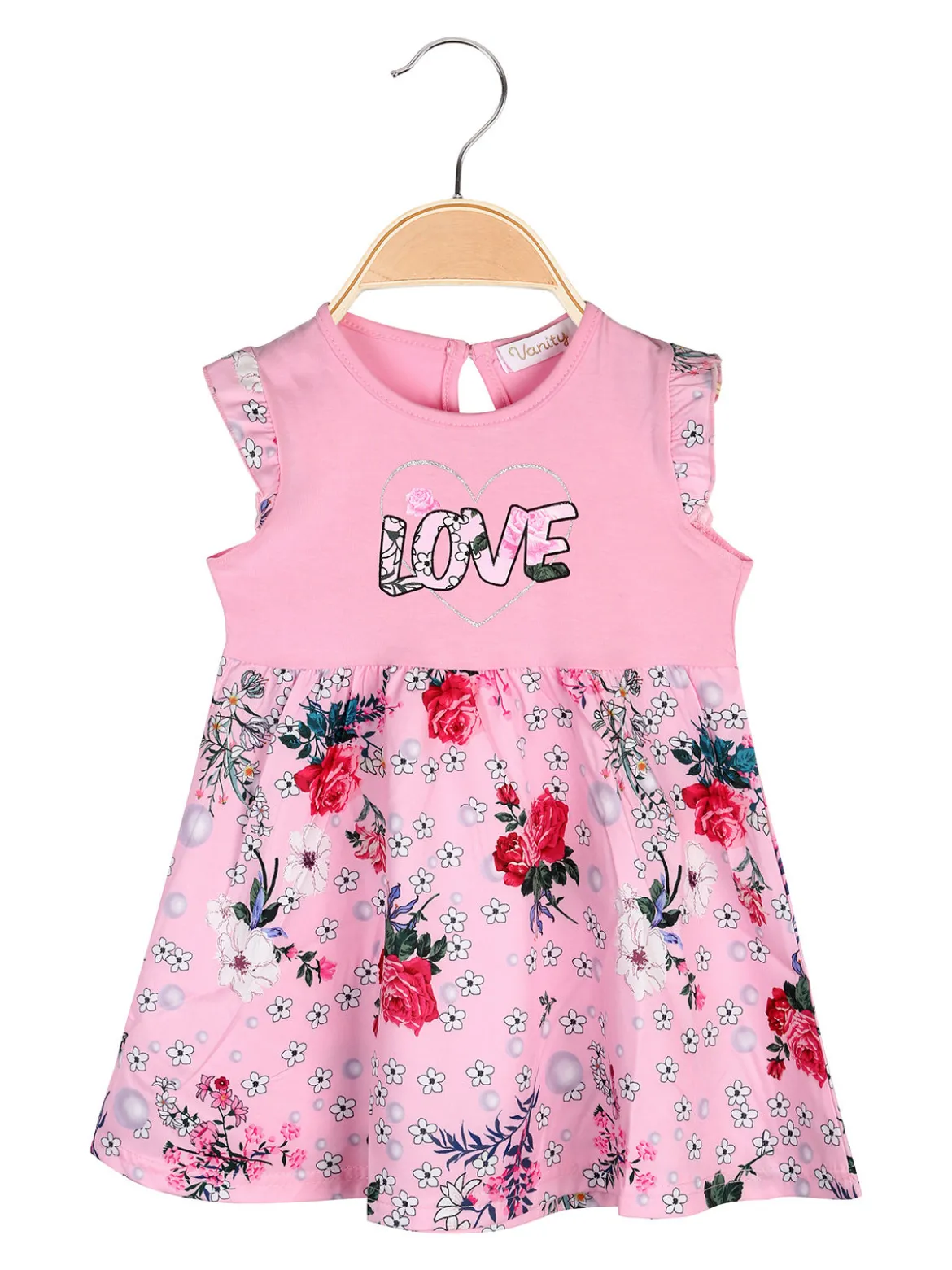 Vanity Girl'S Vestito da neonata senza maniche con stampa floreale