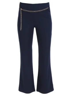 Vento Pantaloni eleganti da donna con cintura a catena