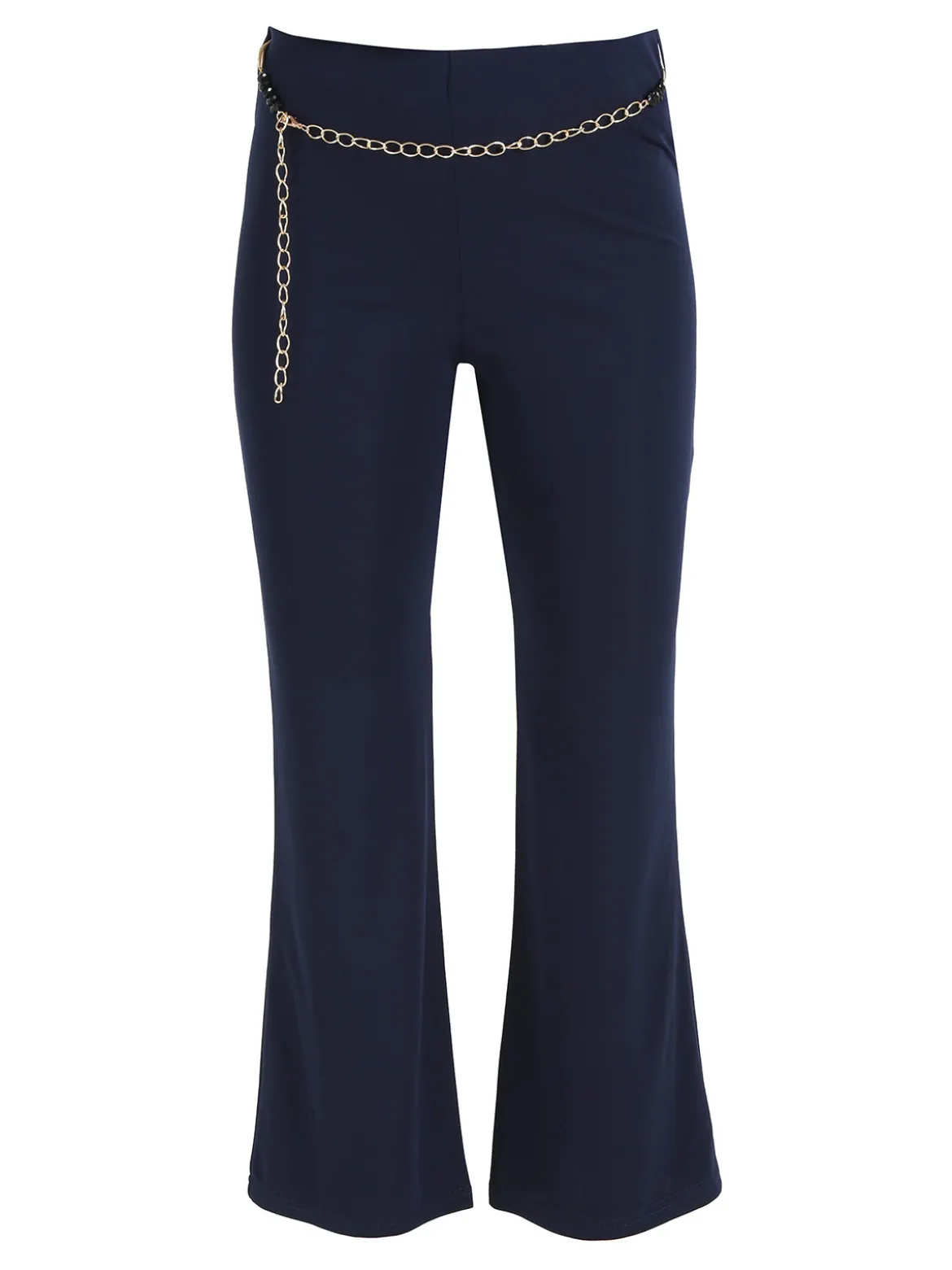 Vento Pantaloni eleganti da donna con cintura a catena