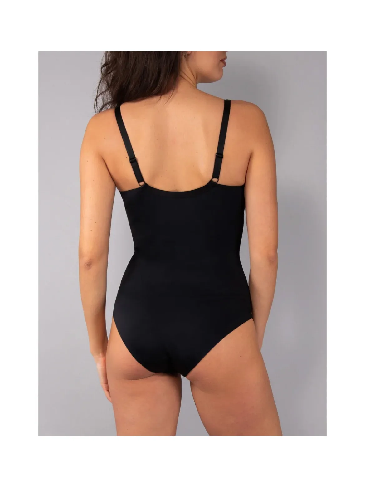 Verde Veronica AR42 Body donna con pizzo coppa C con ferretto - nero