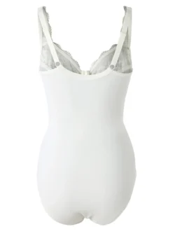 Verde Veronica AR42 Body donna con pizzo coppa D con ferretto - panna