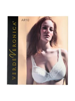 Verde Veronica AR10 Reggiseno preformato con pizzo senza ferretto coppa C - fango