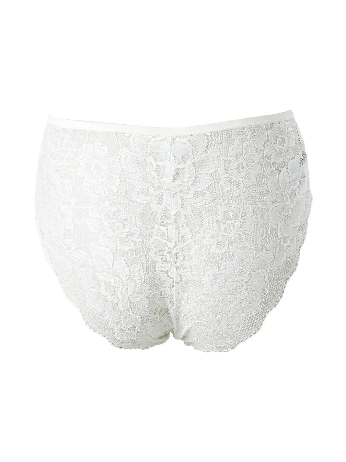 Verde Veronica AR35 Slip alto da donna con pizzo - panna