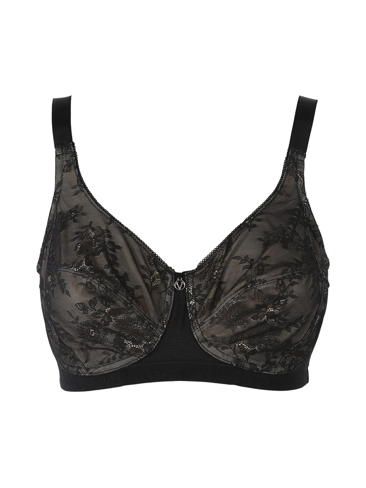 Verde Veronica DR10C Reggiseno donna francese senza ferretto coppa C - nero