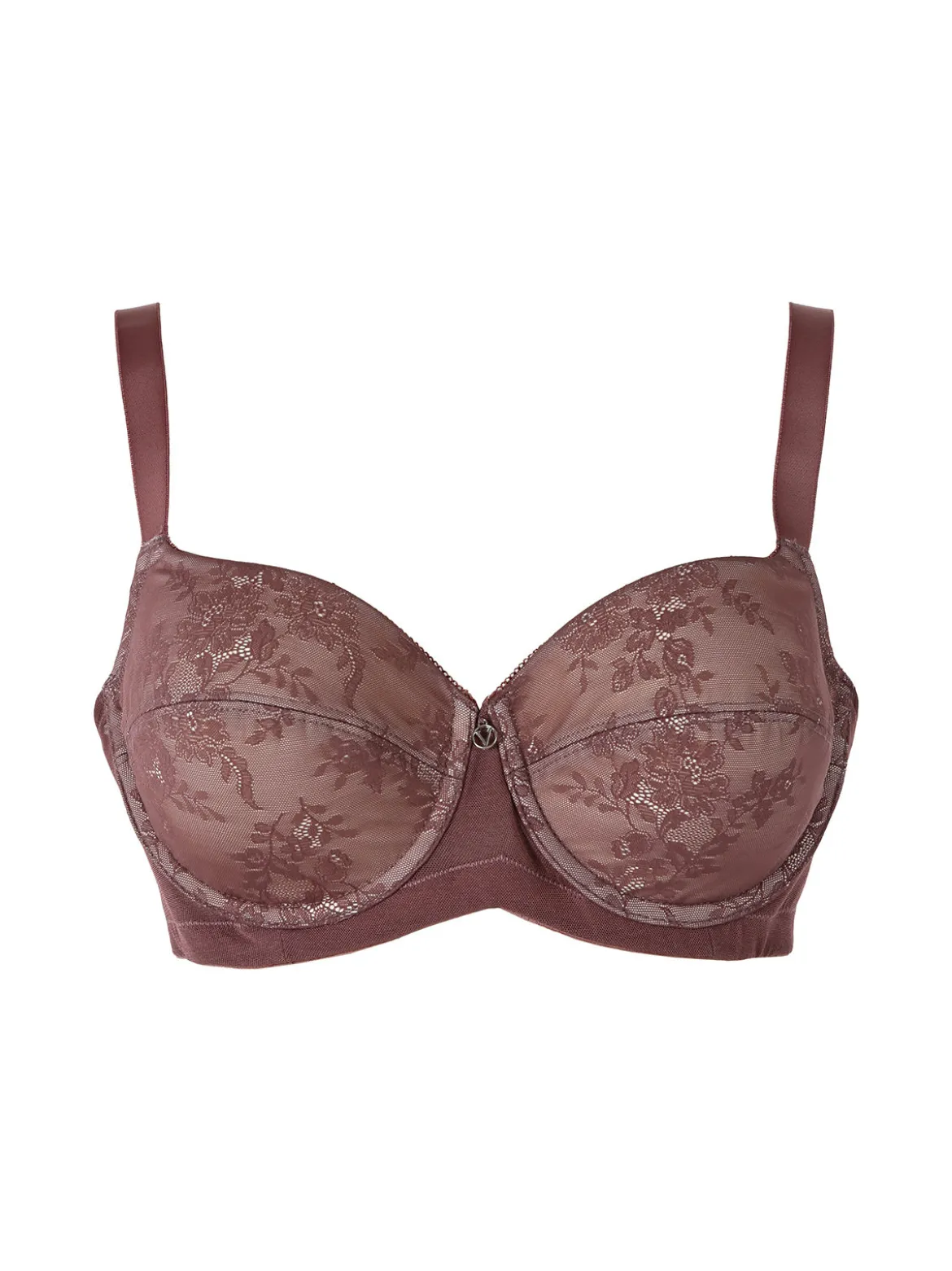 Verde Veronica DR14C Reggiseno donna imbottito con ferretto e coppa C preformata - bordeaux