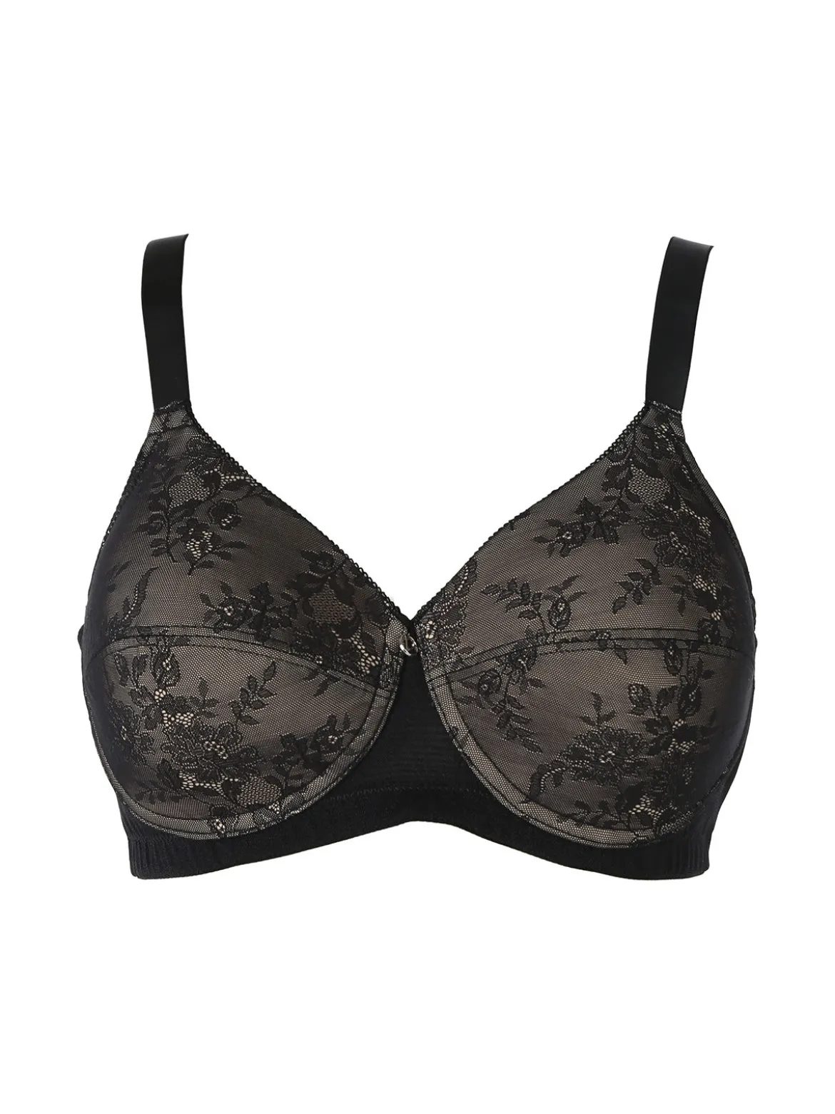 Verde Veronica DR16C Reggiseno donna imbottito senza ferretto COPPA C - nero