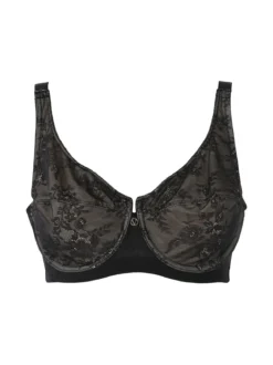 Verde Veronica DR12C Reggiseno donna sfoderato con ferretto coppa C - nero