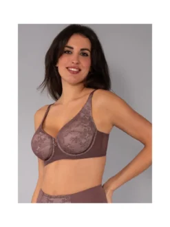 Verde Veronica DR12C Reggiseno donna sfoderato con ferretto coppa C - bordeaux
