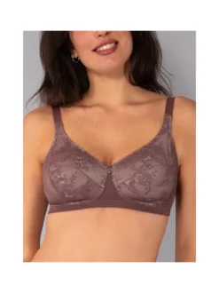 Verde Veronica DR10D Reggiseno donna francese senza ferretto coppa D - bordeaux