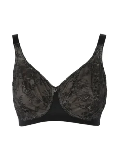 Verde Veronica DR10D Reggiseno donna francese senza ferretto coppa D - nero