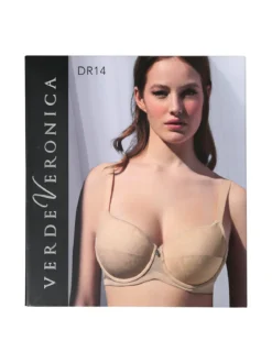 Verde Veronica DR14D Reggiseno donna preformato con coppe imbottite e ferretto coppa D - nero