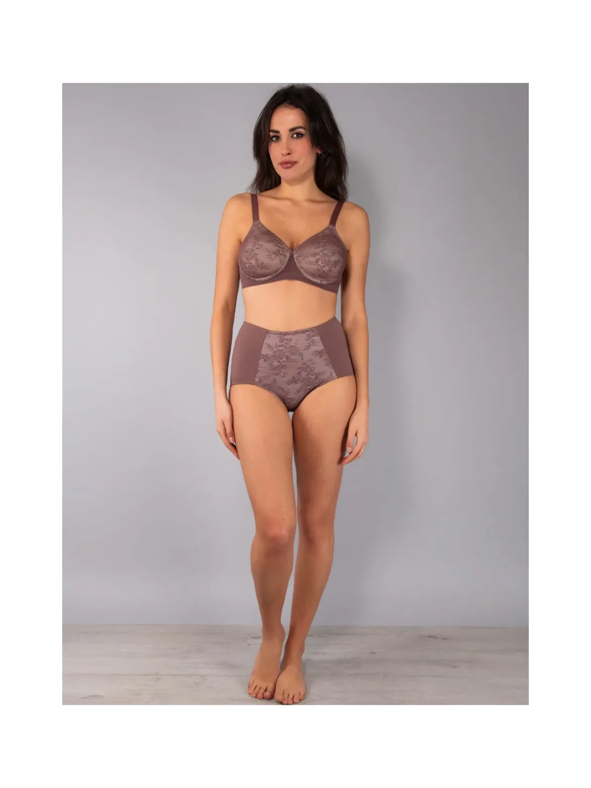 Verde Veronica DR39 Guaina donna con dettaglio in pizzo - bordeaux